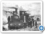 Steam train arriving at Raphoe Station, Just after the tracks are laid down, 1909, Courtesy Raphoe Tidy Towns 
Local History Collection, Donated by Irene Elder