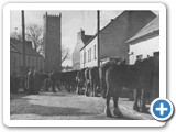 Horse Trading on Raphoe Fair Day, With Commercial bar in the Background, c1950 , Courtesy Hazel Willoughby